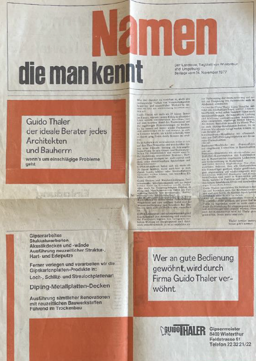 Anzeige im Landboten